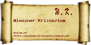 Wieszner Krizosztom névjegykártya